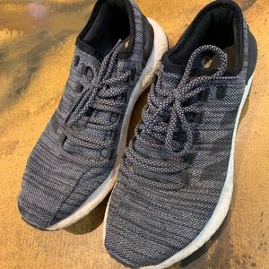 Adidas Pure Boost runners in great shape. Size US 9. Showing some signs of use.